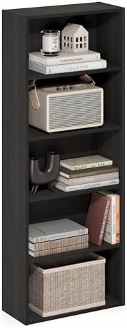 Furinno Basic Book Shelf, 5-Tier Bookshelf, Storage Organizer Bookcase by Furinno-FitsYourSpaceFitsYourBudget