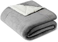 Amazon Basics Reversible Sherpa Throw Blanket, Dark Gray, Ultra Soft by AmazonBasics