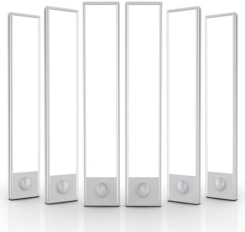 10 inch Under Cabinet Lighting, 6 Pack Motion Sensor Light Indoor Rechargeable by AVEVA