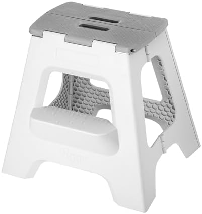 Vigar Compact Folding Step Stool, 16 Inch 2 Step Foldable by VIGAR