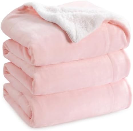 Bedsure GentleSoft Sherpa Fleece Blankets King Size by BEDSURE