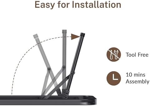 VIPSHOW 12 Inch Twin Metal Folding Bed Frame, Tool-Free Assembly Platform - Image 4