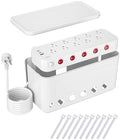 Power Strip with Cable Management Box, Large Cord Organizer Box by HoniHom