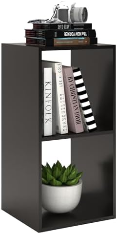 CTESNE【2026 2 Cube Shelf with Anti-Tipping Kits + Reversible Open Back Bookcase by CTESNE