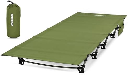 MARCHWAY Ultralight Folding Camping Cot Bed, Supports 275 lbs by MARCHWAY