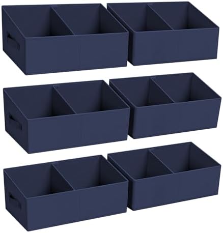 DIMJ Large Closet Shelf Organizer Bins 6 Packs by DiMJ