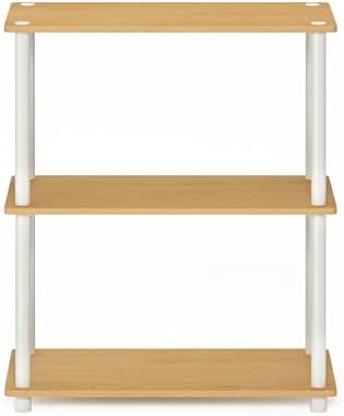 Furinno Turn-N-Tube Storage Shelves, 3-Tier Book Shelf, Corner Shelf, Toolless - Image 6