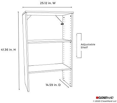 ClosetMaid SuiteSymphony Wood Shelf Unit, 2 Shelves, Adjustable, - Image 3