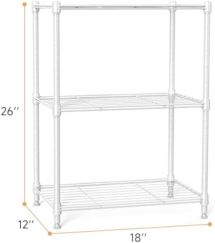 IZEUK 3 Tier Shelf, Heavy Duty Steel Wire Shelving Unit - Image 3
