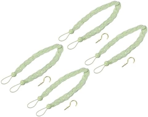 uxcell 4Pcs Curtain Tiebacks, 58cm/23 Braided Drapery Holdback Holder by uxcell