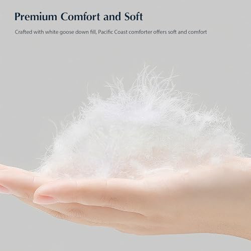 Pacific Coast Comforter King Size, Filled in White Goose Down Bedding Comforter - Image 4