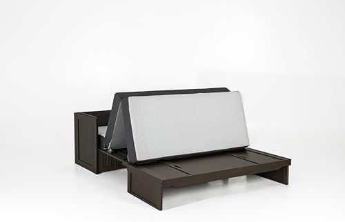 NIGHT & DAY Furniture Murphy Cube Cabinet Bed, Fluted Stonewash - Image 7