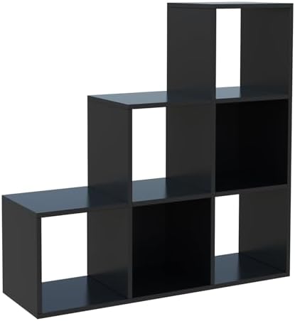 OSCHF Ladder Cube Storage Bookcase, 6-Cube Corner Shelf - Image 3