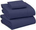 RUVANTI 100% Cotton Twin Sheets, Percale Weave Twin Sheet Set, Crown Blue by Ruvanti