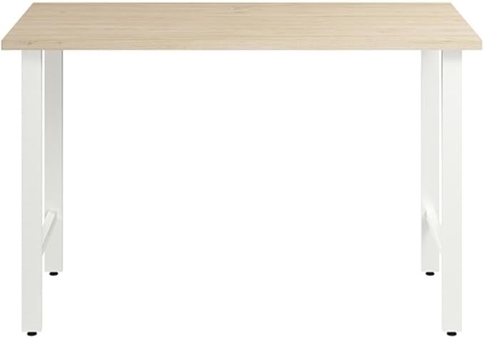 Bush Business Furniture Hustle 48W x 24D Computer Desk with Metal Legs in Natural Elm, Modular Office Table for Home and Professional Workspace