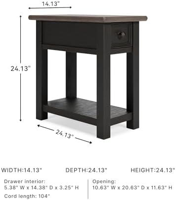 Signature Design by Ashley Narrow Chairside End Table - Image 3