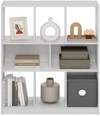 Furinno DALY Book Shelf, 8-Cube Bookshelf, Horizontal Cube Storage Organizer - Image 4