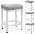 OLIXIS 24 Inch Bar Stools Set of 4, PU Leather Counter Height Stools by OLIXIS