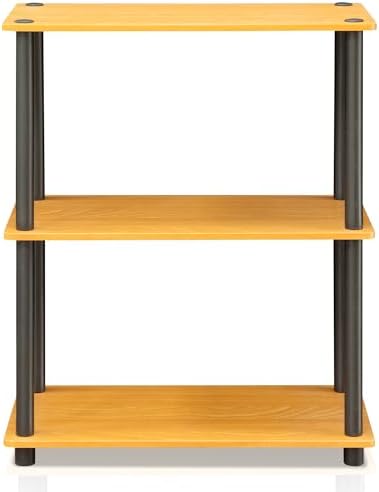 Furinno TURN-N-TUBE Storage Shelves, 3-Tier Book Shelf, Corner Shelf, Toolless - Image 4