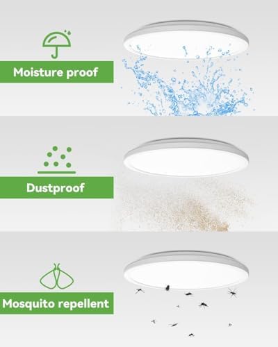 zemty 16.5 Inch LED Ceiling Light Flush Mount, 36W 4200lm Super Slim Flush - Image 5