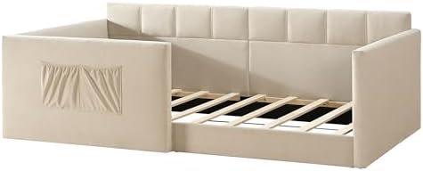 Merax Twin Daybed Velvet Upholstered Sofa Bed - Image 6
