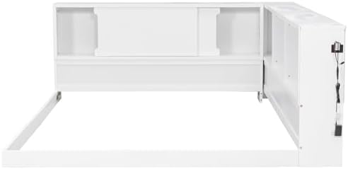 Queen Size Daybed with Storage Shelves, LED Lights & USB Ports - Image 7
