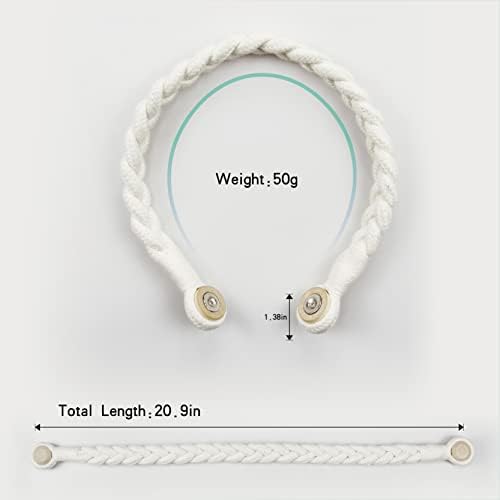 Magnetic Soft Curtain Tiebacks Rope Cotton Window Curtain Holdbacks Porlau - Image 3