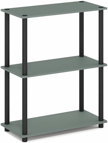 Furinno Turn-N-Tube Storage Shelves, 3-Tier Book Shelf, Corner Shelf, Toolless - Image 5