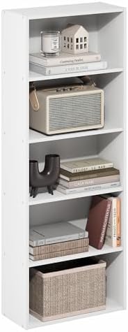 Furinno Basic Book Shelf, 5-Tier Bookshelf, Storage Organizer Bookcase by Furinno-FitsYourSpaceFitsYourBudget