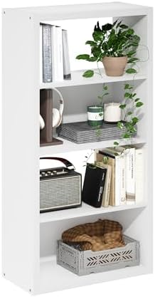 Furinno Viola Book Shelf, 4-Tier Bookshelf, Extra Thick Frame Bookcase by Furinno-FitsYourSpaceFitsYourBudget