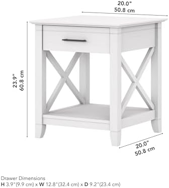 Bush Home End Table with Drawer, Nightstand with Storage, Living Room and - Image 3