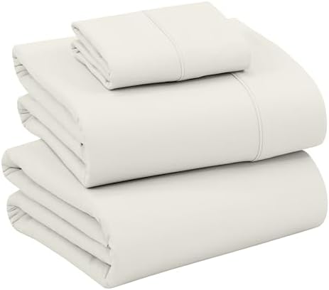 RUVANTI 100% Cotton Twin Sheets, Percale Weave Twin Sheet Set by Ruvanti