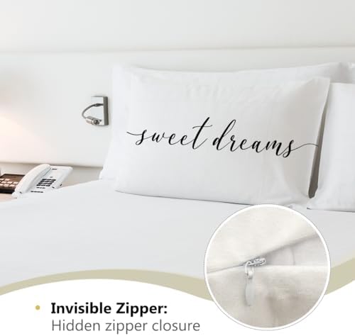 HONLUNG Sweet Dreams Throw Pillow Covers, Bed Decorative Pillows Covers - Image 4