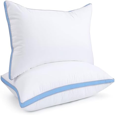 viewstar Pillows Standard Size Set of 2, Firm Support, Light Blue by Viewstar