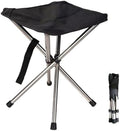 1.2lb Ultralight Telescoping Folding Camping Stool, Portable Collapsible Stool by JVZI