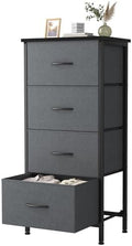 Sweetcrispy Dresser for Bedroom, 4 Drawer Storage Cabinet, Tall Nightstand by Sweetcrispy