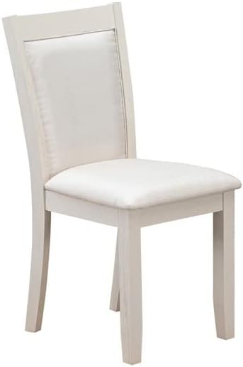 East West Furniture X077MZ001-7 7 Piece Dining Room Furniture Set Consist of a Rectangle Dining Table with X-Legs and 6 Cream Linen Fabric Upholstered Chairs, 40x72 Inch, Multi-Color