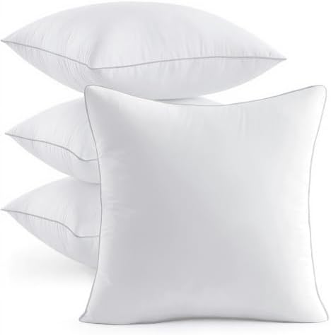 MIULEE 18x18 Inch Pillow Inserts Pack of 4 by MIULEE