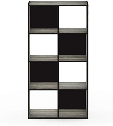 Furinno Pelli Cubic Storage Cabinet, French Oak Grey/Black - Image 6