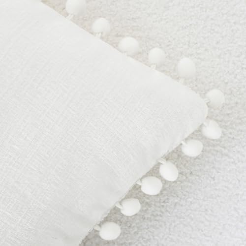 CaliTime Decorative Couch Throw Pillow Covers 12 X 12 Inches True White - Image 3