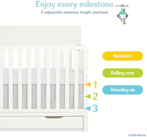 Fisher-Price Meadowbrook 4-in-1 Convertible Full Size Baby Crib - Image 6