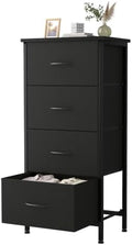 Sweetcrispy Dresser for Bedroom, 4 Drawer Storage Cabinet, Tall Nightstand by Sweetcrispy