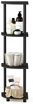 Furinno TURN-N-TUBE Corner Shelf, 4-Tier Corner Bookshelf, Display Storage - Image 5