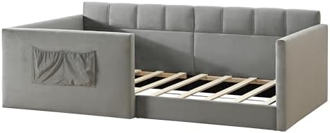 Merax Twin Daybed Velvet Upholstered Sofa Bed - Image 6