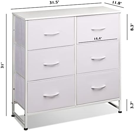 WLIVE Dresser for Bedroom with 6 Drawers - Image 3