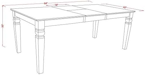 East West Furniture LGPF5-BCH-C 5 Piece Modern Dining Table Set Includes a Rectangle Wooden Table with Butterfly Leaf and 4 Linen Fabric Dining Room Chairs, 42x84 Inch, Black & Cherry