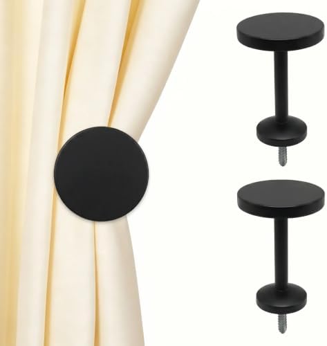 2 Pack Curtain Tiebacks, Zinc Alloy Black - Image 2