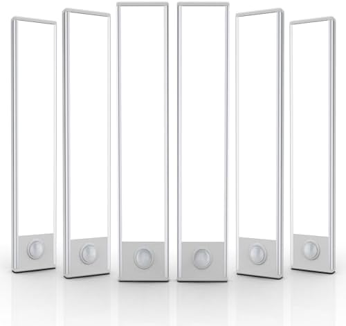 6 Pack Under Cabinet Lighting Wireless, 32 LED Rechargeable Battery Motion by BuyNow
