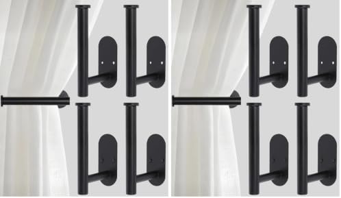 Curtain tiebacks Hooks Wall Mounted, Curtain holdbacks Screw-in, Curtain Holders by Hoousuper