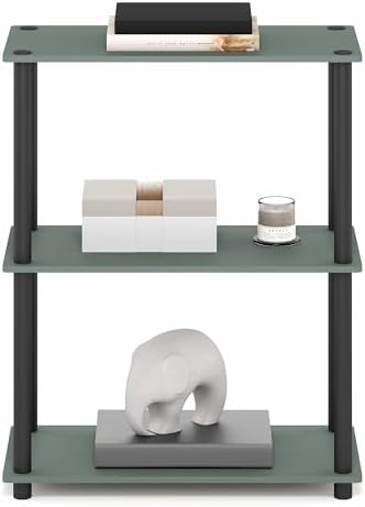 Furinno Turn-N-Tube Storage Shelves, 3-Tier Book Shelf, Corner Shelf, Toolless - Image 4
